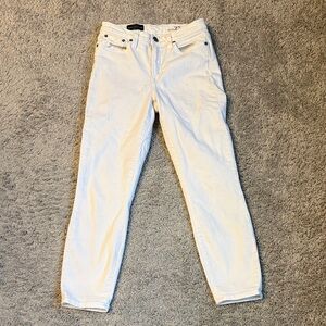 J. Crew Lookout High Rise Crop White Jeans